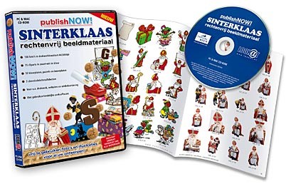 publishNOW sinterklaas: meer dan 400 afbeeldingen van sinterklaas en zwarte piet op een CD-ROM.